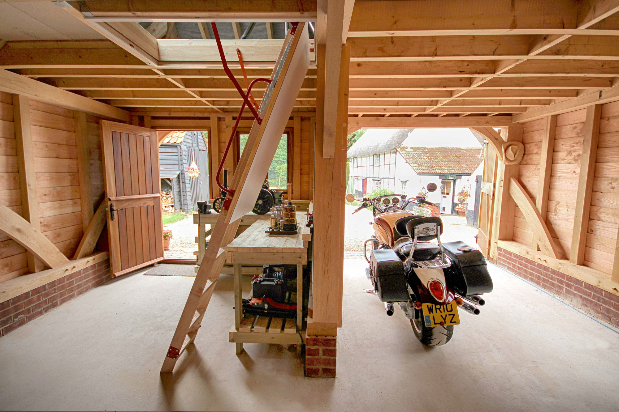 Interior Of 2 Bay Barn